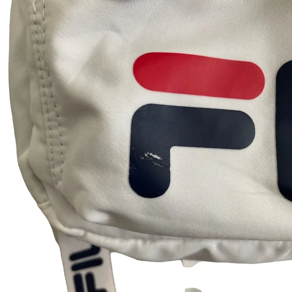 Fila Logo Mini Backpack 9x5x11 White Red Blue School Bookbag